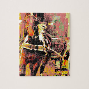 Pinto Amish Horse 8-bits Art Legpuzzel