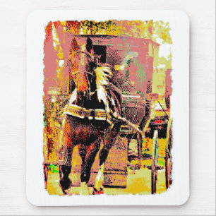 Pinto Amish Horse 8-bits Art Muismat