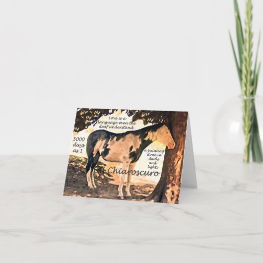 Pinto Deaf Horse Chiaro Kaart (Voorkant)