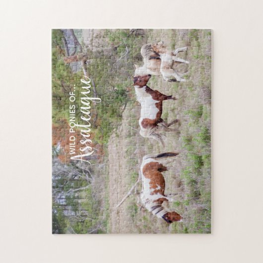 Pinto en Paint Wild Ponies of Assateague Legpuzzel (Verticaal)