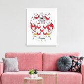 Pinto Family Crest Canvas Afdruk (Insitu (Woonkamer))