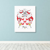 Pinto Family Crest Canvas Afdruk (Insitu (Houten vloer))