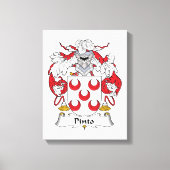 Pinto Family Crest Canvas Afdruk (Voorkant)