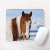 Pinto Horse Mount Moran in Winter Muismat (Met muis)