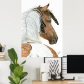 Pinto Horse par BiHrle Poster (Bureau à domicile)