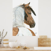 Pinto Horse par BiHrle Poster (Cuisine)