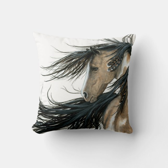 Pinto Horse van BiHrLe Pillow Kussen (Voorkant)
