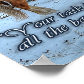 Pinto Paint Stallions, Snow & Rumi Quote Poster (Hoek)