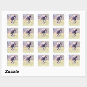Pinto-Pony Vierkante Sticker (Vel)