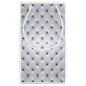 Pintuck look wit en goud elegant klein cadeauzakje (Achterkant)