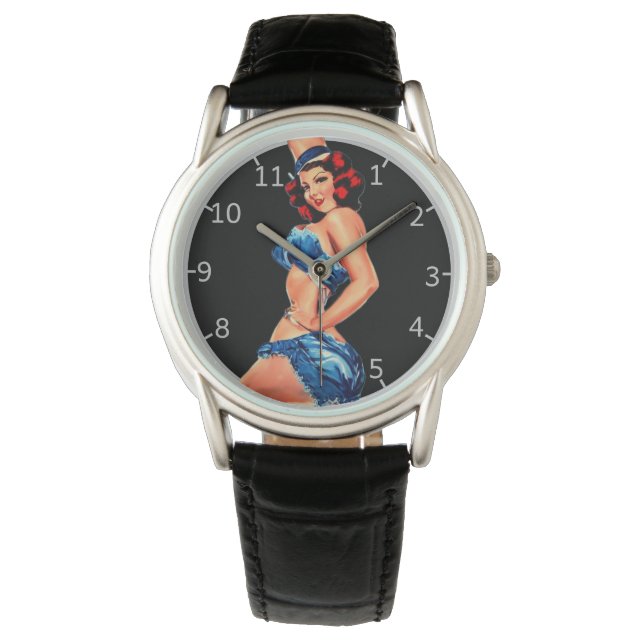 Pinup Art Watch Horloge (Voorkant)