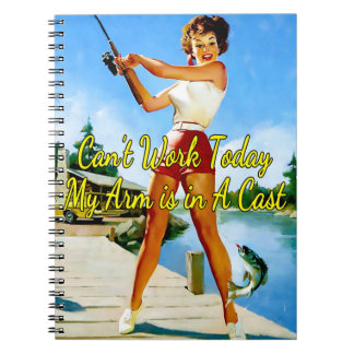 Pinup Catching Fish by Gil Elvgren, 1950 Notitieboek