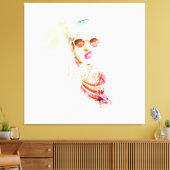 Pinup Girl  Canvas Afdruk (Insitu (Woonkamer))