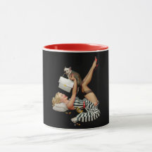 Pinup meisje met puppy Alberto vargas vintage