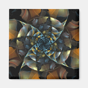 Pinwheel - Magnet Carré d'art Abstrait