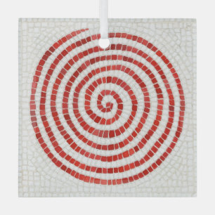 PINWHEEL MOSAIC Carré en verre Ornement