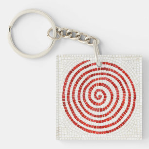 PINWHEEL MOSAIC Square Acryl Sleutelhanger