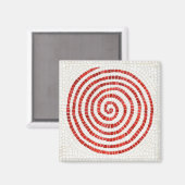 PINWHEEL MOSAIC Square Magnet Magneet (Voorkant / Achterkant)