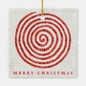 PINWHEEL MOZAÏEK Keramisch Vierkant Ornament + Tek (Achterkant)