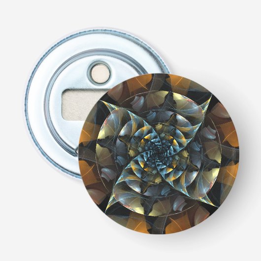 Pinwheels Abstracte Art Button Flesopener (Voorkant)