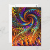 "Pinwheels" — Abstracte Spiral Fractal Art Briefkaart (Voorkant / Achterkant)