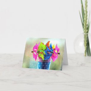 Pinwheels bouquet kaart