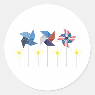 Pinwheels & Sparklers Ronde Sticker