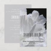 Pioen 25ste huwelijksjubileum feest uitnodiging 2 (Voorkant / Achterkant)