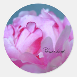 Pioen Bloemen Bruiloft Uitnodiging Seals Ronde Sticker