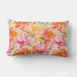 Pioen Bloemen Katoenen Worp Kussen