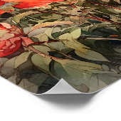 Pioen Bloemen Kunst Print (Hoek)