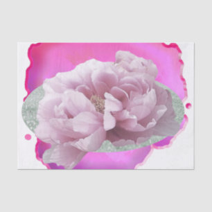 Pioen Bloemen Roze Tissue Papier