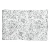 pioen bloemmotief kussensloop (Achterkant-Links)