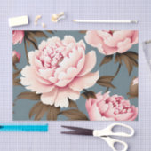 Pioen  bloemmotief tissuepapier (Craft)