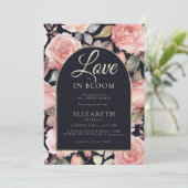 Pioen Bloom Nachttuin Boho Arch Vrijgezellenfeest Kaart (Staand voorkant)