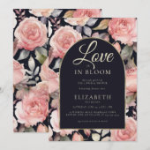 Pioen Bloom Nachttuin Boho Arch Vrijgezellenfeest Kaart (Voorkant / Achterkant)