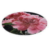 Pioen boeket close-up: roze rood snijplank (Hoek)