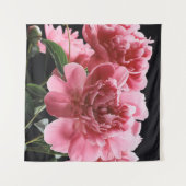 Pioen boeket close-up: roze rood wandkleed (Voorkant (horizontaal))