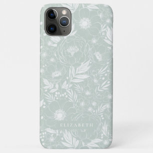 Pioen en Anemoon Geïllustreerde Bloemen iPhone 11 Pro Max Hoesje