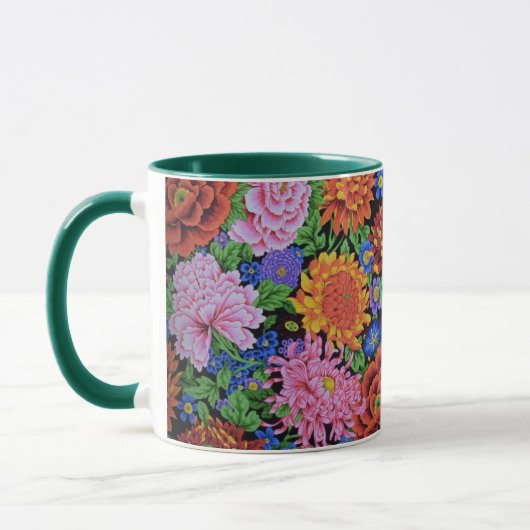 Pioen en Chrysanthemum mok (Links)