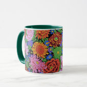 Pioen en Chrysanthemum mok (Voorkant links)