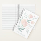  pioen floral gepersonaliseerd notitieboek (Binnen)