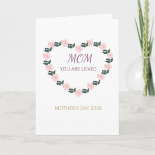 Pioen Hart Liefde voor Moeder Kaart