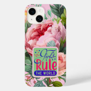  Pioen Meisje Regel De Wereld Quote Case-Mate iPhone 14 Hoesje