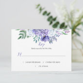 Pioen Passie Bloemen Achtergrond Horizontale RSVP (Staand voorkant)