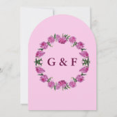 Pioen uitnodiging. Uitnodiging (Achterkant)