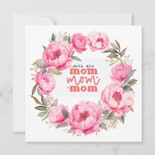 Pioen voor mama op Moederdag Feestdagenkaart