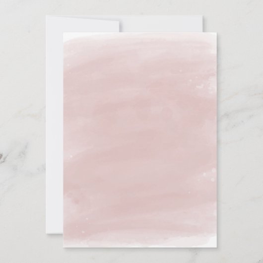 Pioen Waterverf bruiloft uitnodiging (Achterkant)