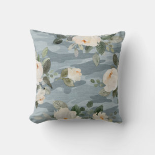 Pioenbloem Camouflage Kussen