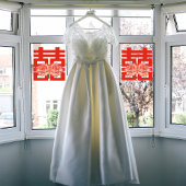 Pioenbloem Dubbele Xi Chinese Trouwdag Raamsticker